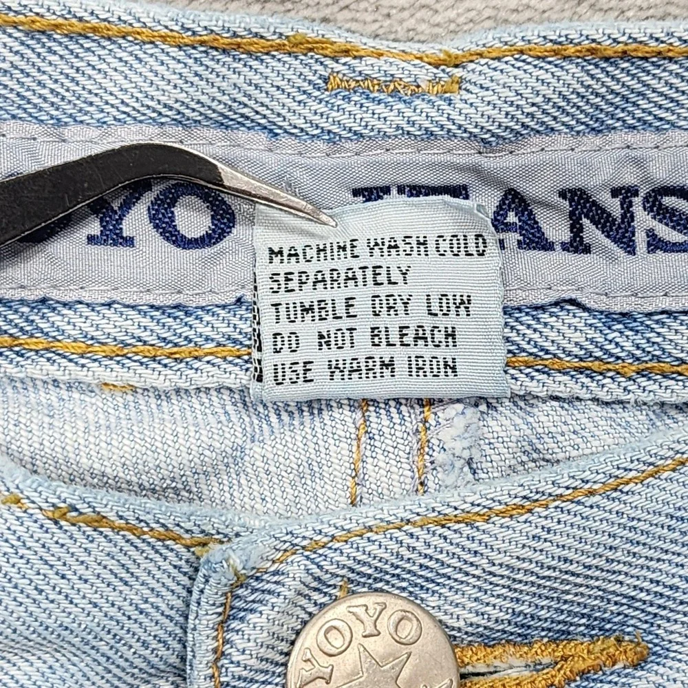 Vintage YOYO JEANS Shorts Womens 1 Juniors Blue Denim High Rise Mom Baggy Casual